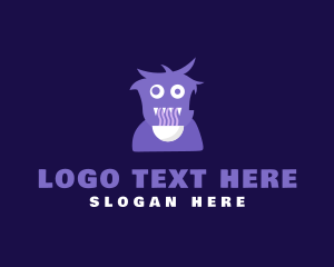 Mascot - Scary Monster Noodles logo design