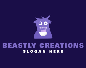 Scary Monster Noodles logo design