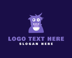 Stew - Scary Monster Noodles logo design