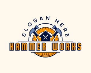 Hammer - Carpentry Hammer Construction logo design