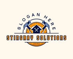 Carpentry Hammer Construction logo design