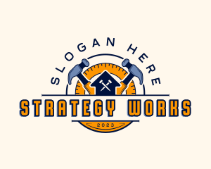 Carpentry Hammer Construction logo design