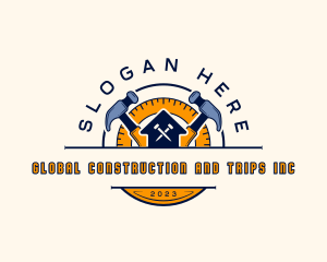 Carpentry Hammer Construction logo design