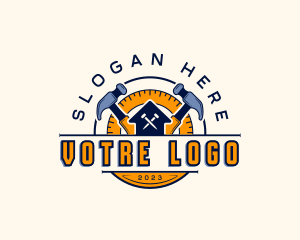 Carpentry Hammer Construction logo design