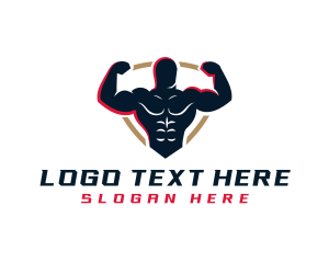 Bodybuilder - Strong Gym Muscle logo design