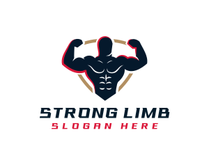 Strong Gym Muscle logo design