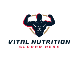 Strong Gym Muscle logo design