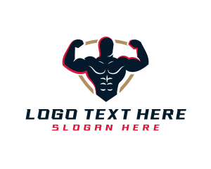 Muscle - Strong Gym Muscle logo design