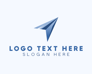 Shipment - Plane Logistics Courier logo design