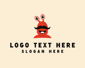 Mustache - Friendly Alien Monster logo design