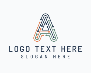 Ai - Microchip Tech Letter A logo design