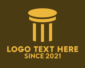 Justice System - Gold Column Law Firm logo design