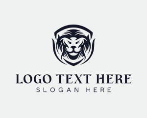 High End - Animal Lion Shield logo design