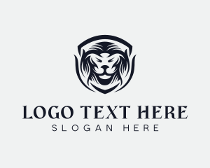 Zoo - Animal Lion Shield logo design