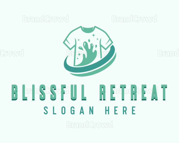 Shirt Washing Laundromat Logo