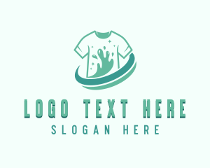 Clean - Shirt Washing Laundromat logo design