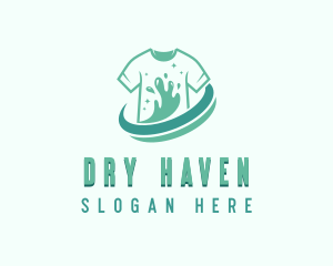 Shirt Washing Laundromat logo design