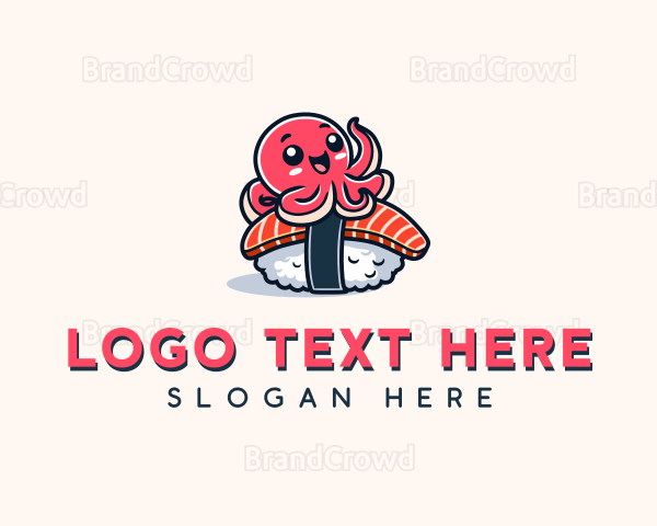 Japanese Octopus Sushi Logo