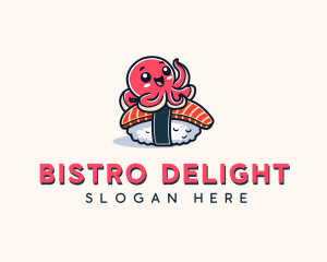 Japanese Octopus Sushi logo design