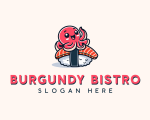 Japanese Octopus Sushi logo design