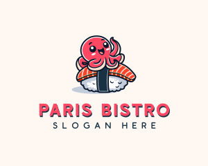 Japanese Octopus Sushi logo design