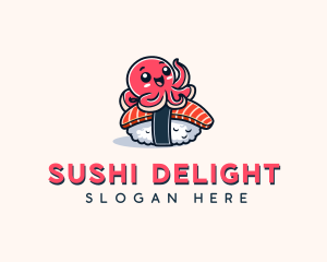 Japanese Octopus Sushi logo design