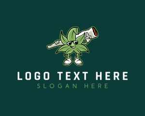 Tobbaco - Weed Marijuana Smoke logo design