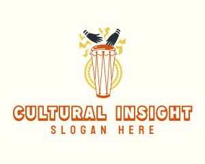 African Conga Drum logo design