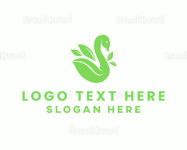 Organic Swan Leaf Logo