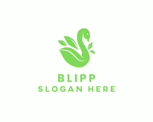 Gardening - Organic Swan Leaf logo design