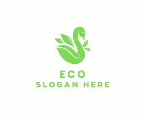 Swan - Organic Swan Leaf logo design