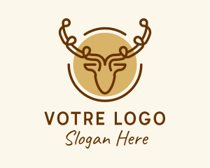 Stag - Stag Hunting Antlers logo design