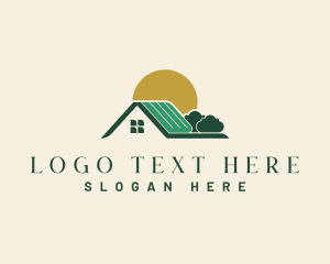 Roofing - Suburb Home Residential logo design
