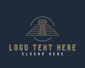 Mayan - Ancient Spiritual Pyramid logo design