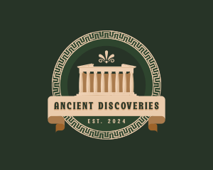 Historical Temple Structure logo design