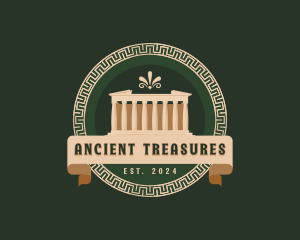 Historical Temple Structure logo design