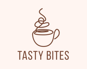 Hot Coffee Monoline Logo