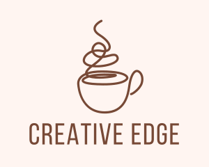 Cappuccino - Hot Coffee Monoline logo design