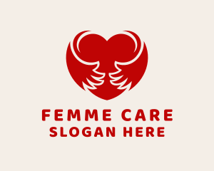 Red Heart Care logo design