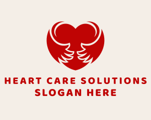 Red Heart Care logo design