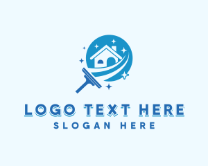 Housekeeping - Squeegee Wipe Cleaner logo design