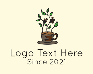 Cafeteria - Coffee Pot Plant logo design