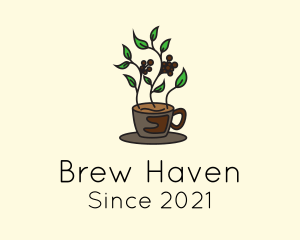 Coffee Pot Plant  logo design