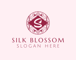 Floral Circle Letter S  logo design