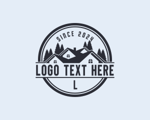 Cabin - Home Builder Roofing logo design