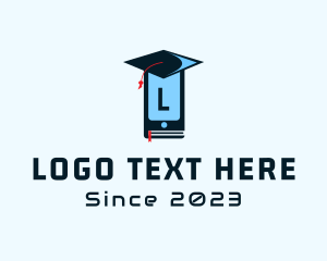 Graduation - E Book Online Education logo design