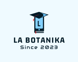 Letter - E Book Online Education logo design