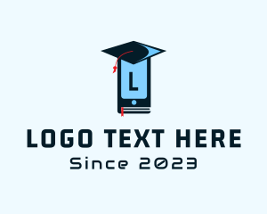 Learning - E Book Online Education logo design