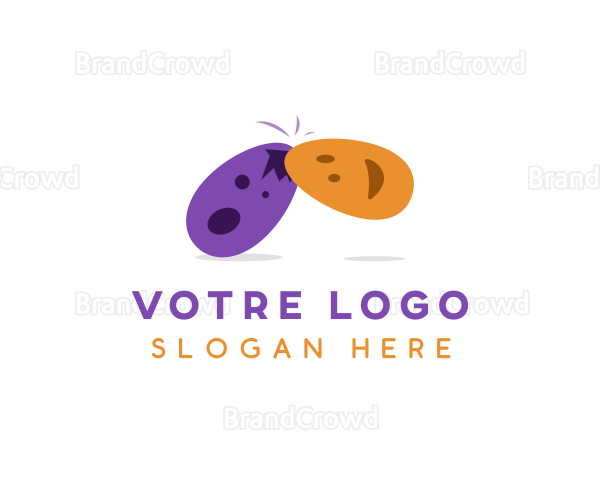 Cute Egg Cartoon Logo