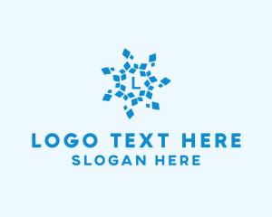 Dynamic - Blue Tech Letter logo design